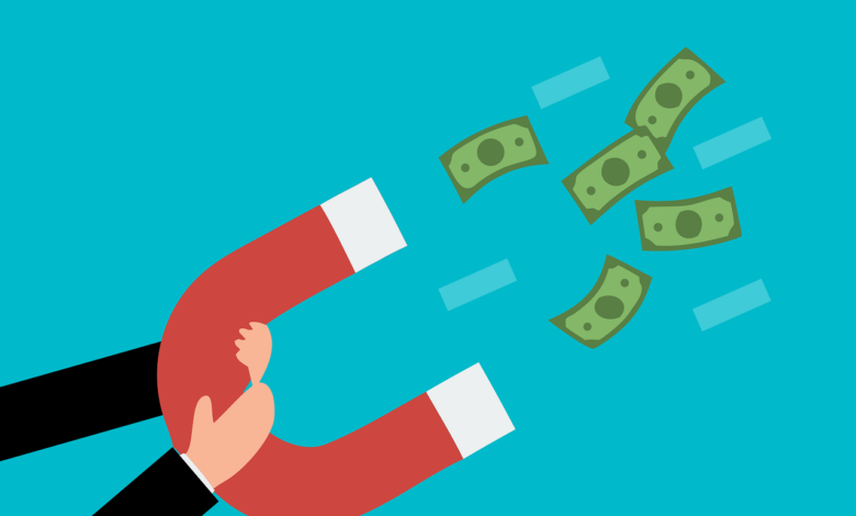 magnet, money, attraction, financial, wealth, success, profit, investment, earning, beautiful wallpaper, cash, business, growth, income, prosperity, marketing, pulling, abundance, hand, concept, background, blue